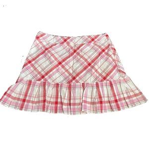 Pink Plaid Pleated skirt!
